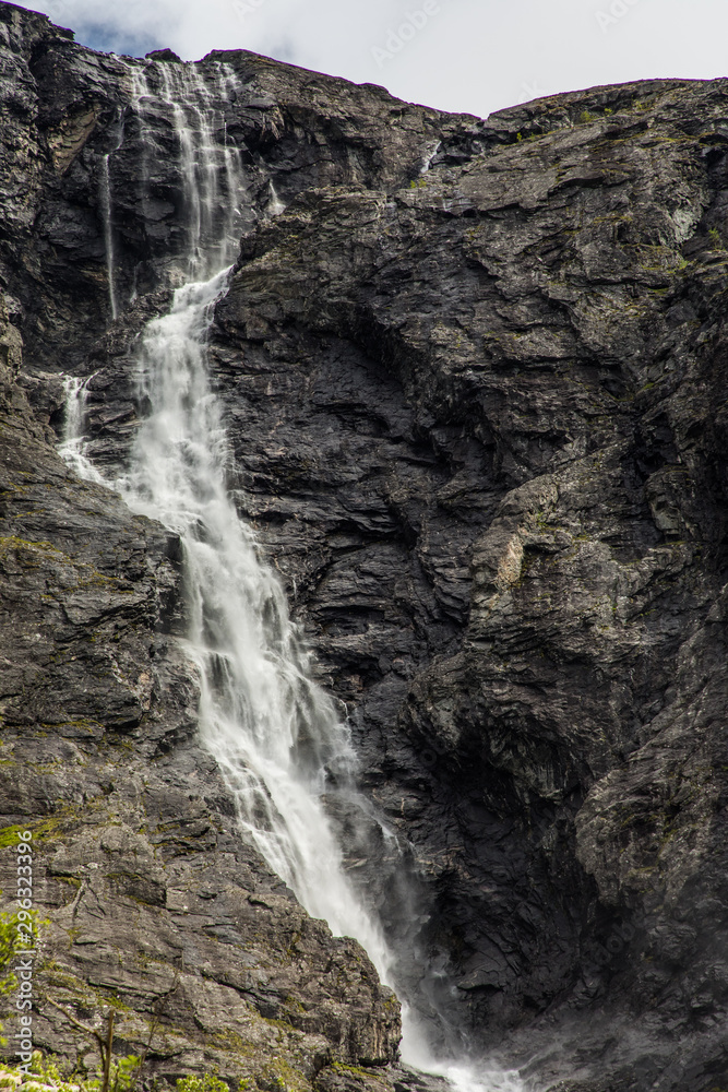 Stigfossen waterfalls near the famous Trollstigen road Andalsnes, More og Romsdal, Norway