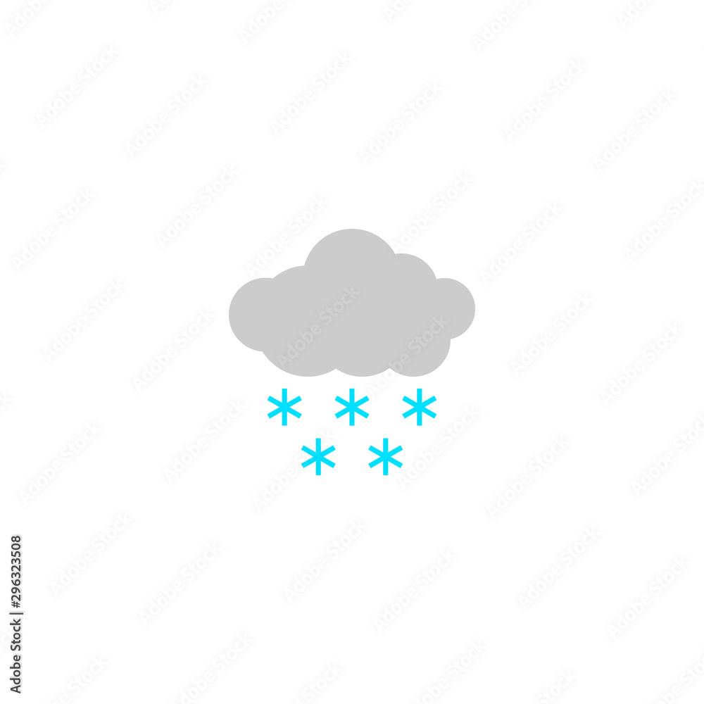 Weather icon, heavy snow. Vector isolated illustration. Weather icon, heavy snow. Vector isolated illustration.