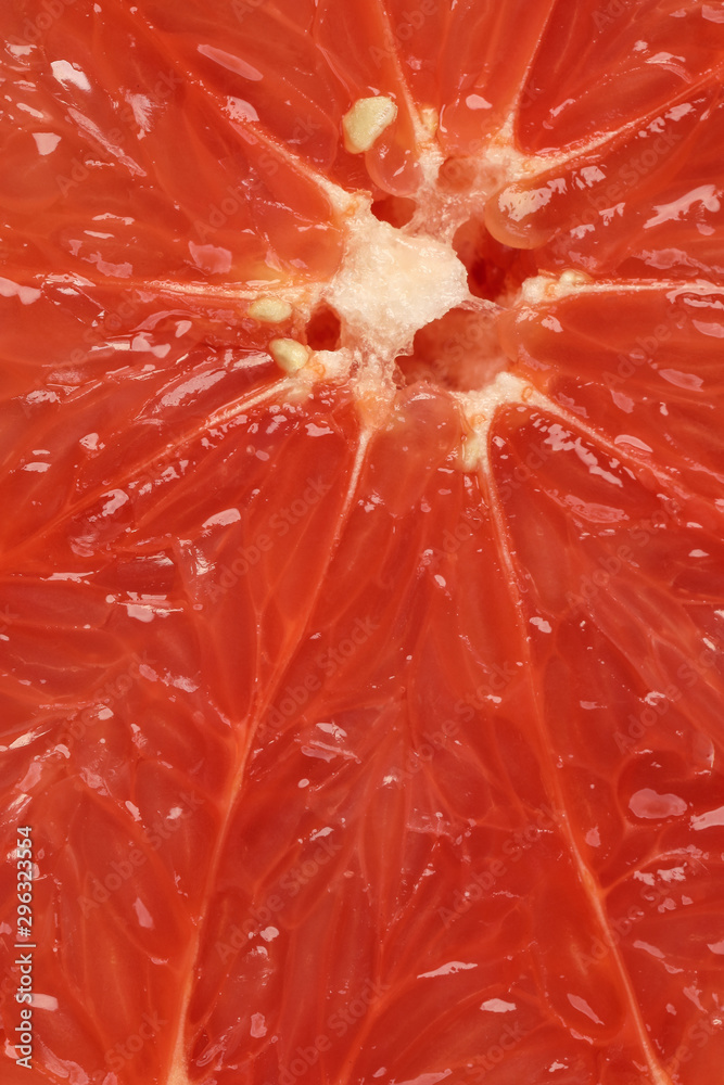 Ruby red grapefruit cut closeup Ruby red grapefruit cut closeup