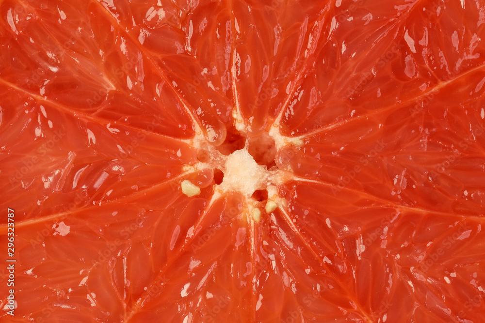 Ruby red grapefruit cut closeup Ruby red grapefruit cut closeup