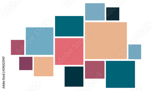 Vector Mood Board & Branding Presentation. Creative Theme Mood Board, Logo Template, Collage Frames with Universal Colour Palette. Picture Display & Montage.