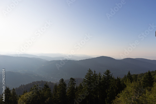 Scenic mountain landscape. View on Black Forest in Germany
