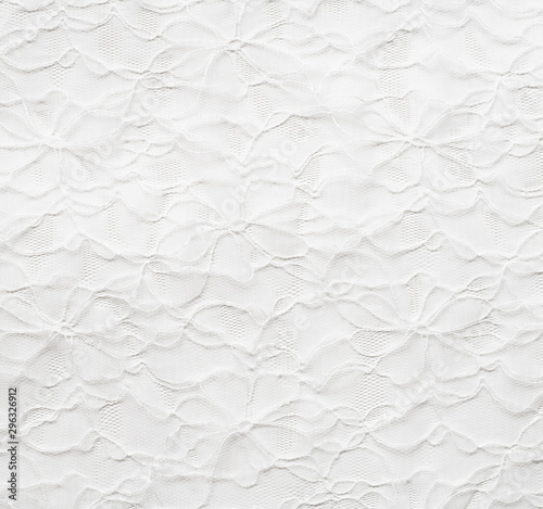 White lace with flowers