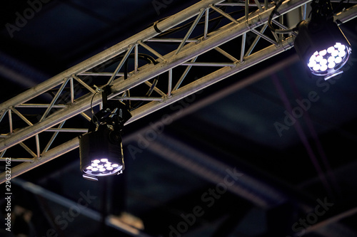 Modern led spotlights in an event