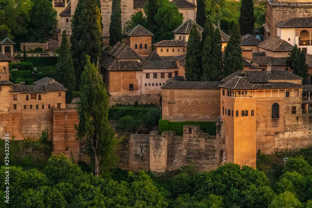 Sunset in Granada, Alhambra