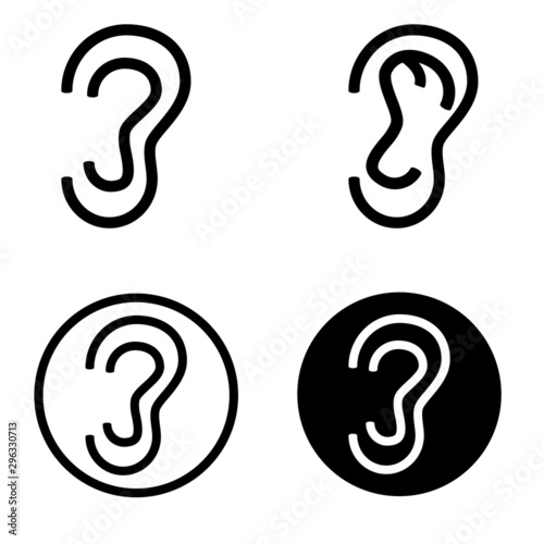 Ear Lobe vector icon. audition illustration symbol. aid sign or logo.