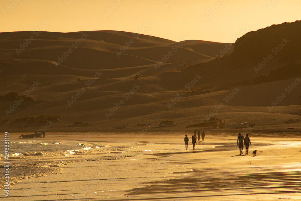 Sunset in Duna de Bolonia, Spain