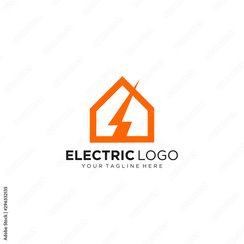 Electric logo design vector template