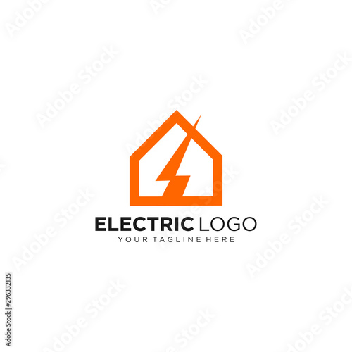 Electric logo design vector template