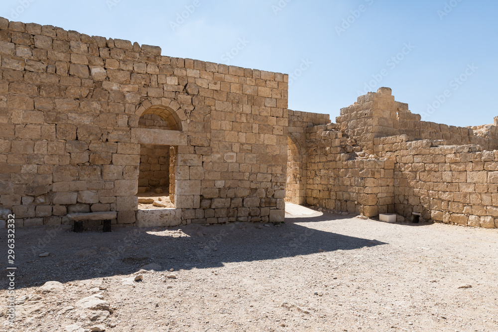 A passage  in the ruins of a city wall of the Nabataean city of Avdat, located on the incense road in the Judean desert in Israel. It is included in the UNESCO World Heritage List.