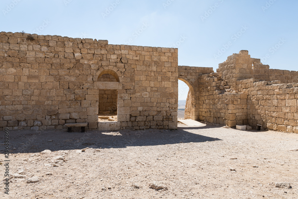 A passage  in the ruins of a city wall of the Nabataean city of Avdat, located on the incense road in the Judean desert in Israel. It is included in the UNESCO World Heritage List.