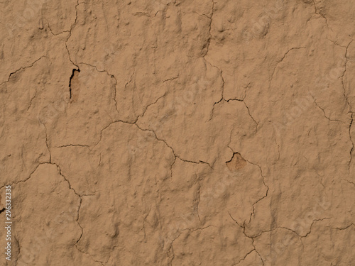 texture of a clay wall form a mud house