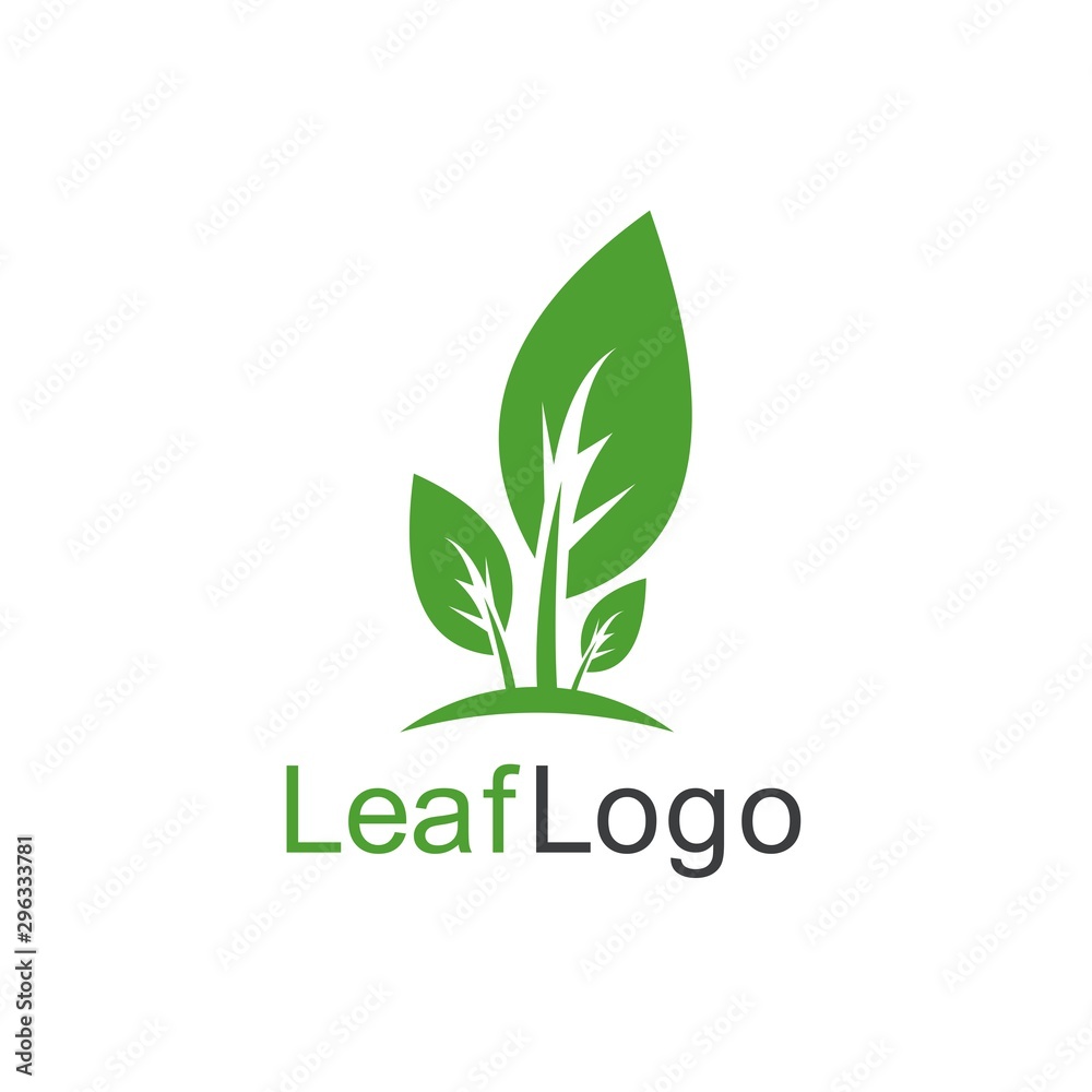 leaf logo vector icon template