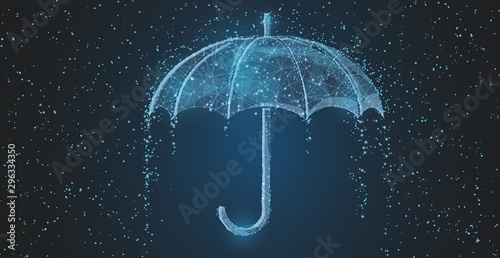 Vector umbrella rain protection. photo