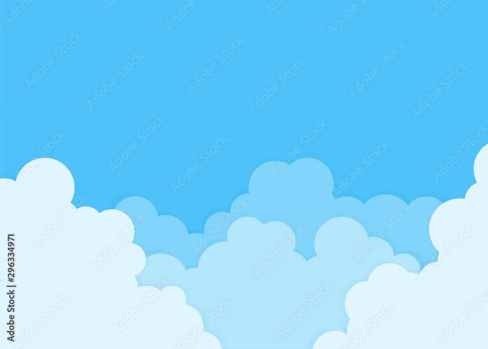 Blue clouds in the sky vector background