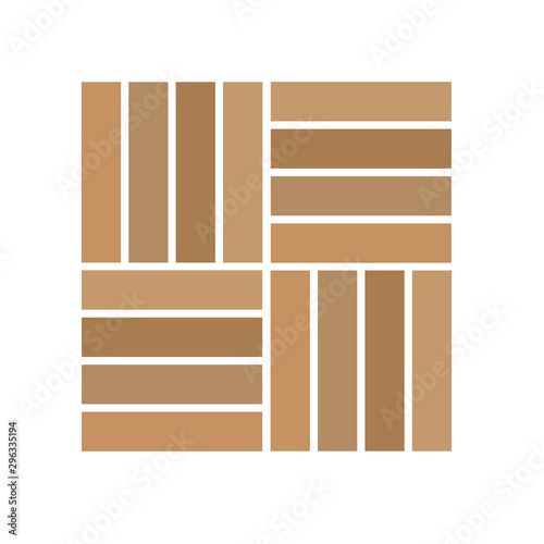 wooden parquet flooring icon - vector illustration