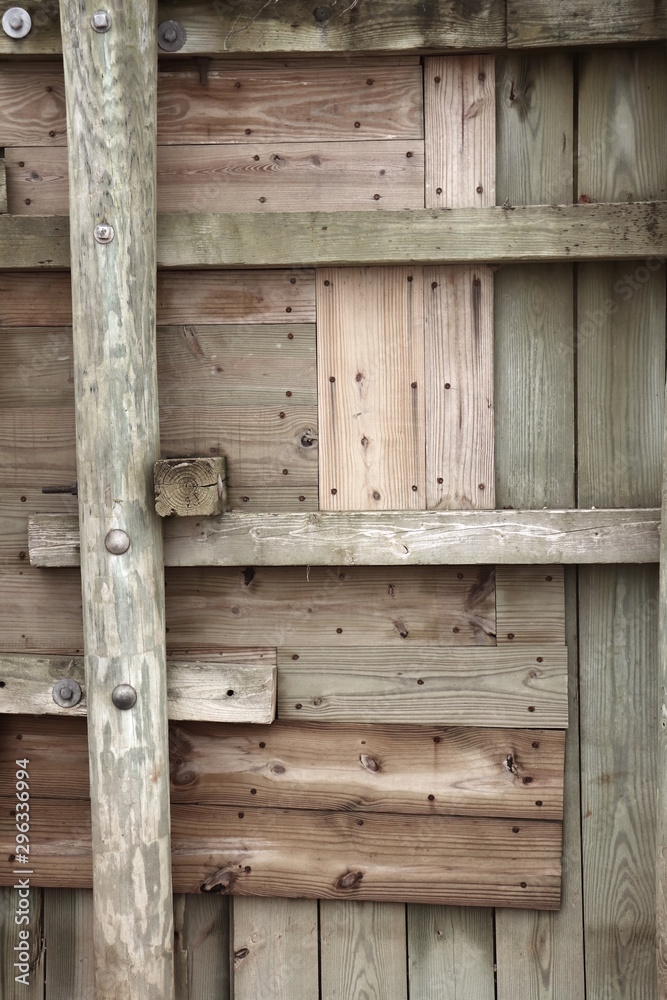 Patchwork Wood Nailed Together Patchwork Wood Nailed Together