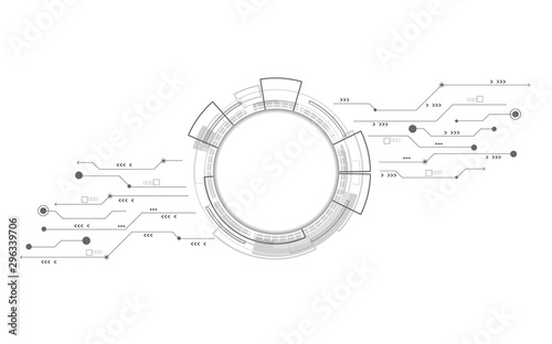 Digital technology circle futuristic abstract background