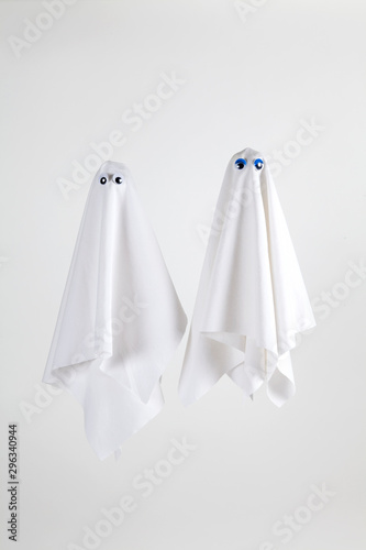 couple ghost back white