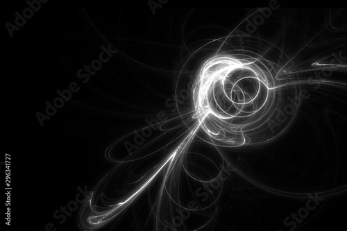 Beautiful colorful smoke abstract on black background, Moving of fire design