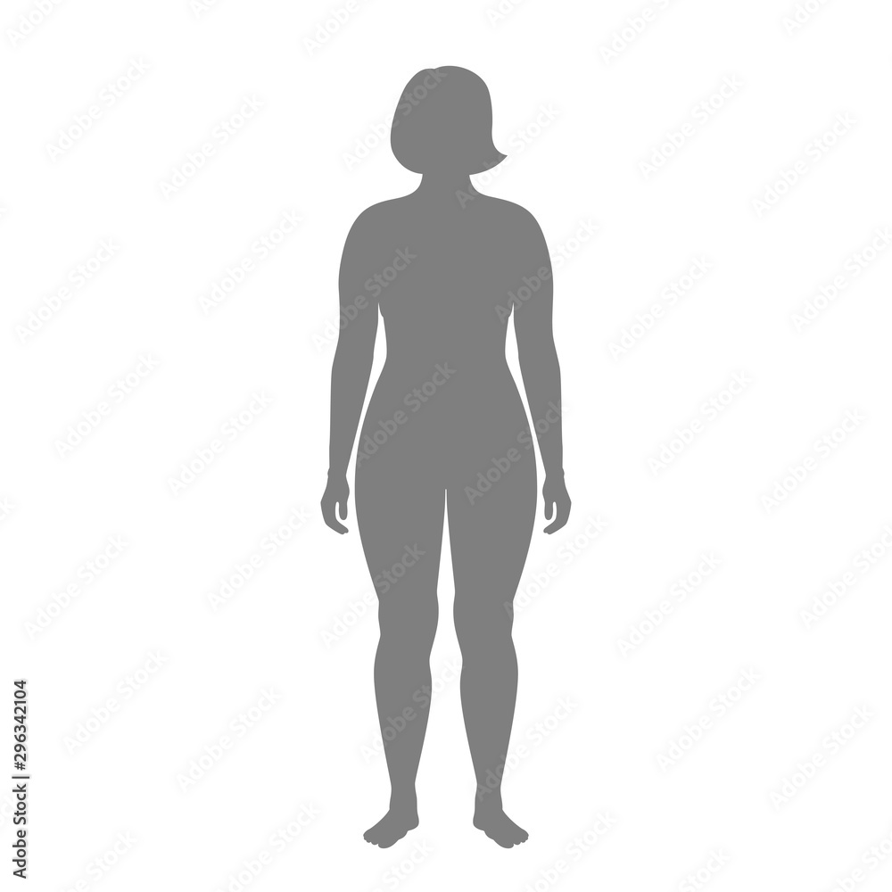obese woman silhouette