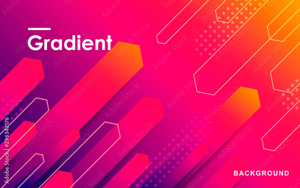 Gradient shape abstract geometric background. minimal design concept.