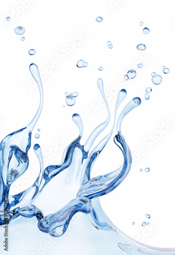 Splash of water abstract background 3d rendering © innluga