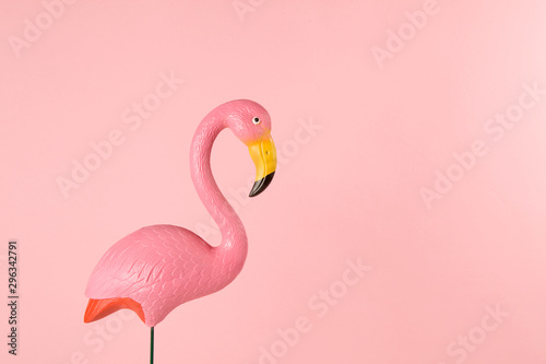 pink flamingo on a pink background