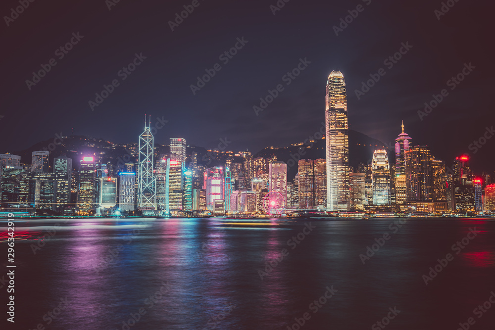 Fototapeta premium Hong Kong Victoria Harbor landscape