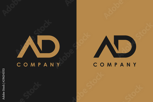 Letter A and D Logo Design Vector Logo Template