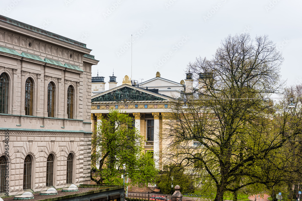 House of the Estates, a historical building in Helsinki, Finland. It is located opposite of the Bank of Finland building