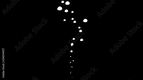 Rising underwater bubbles element seamlessly looping animation
