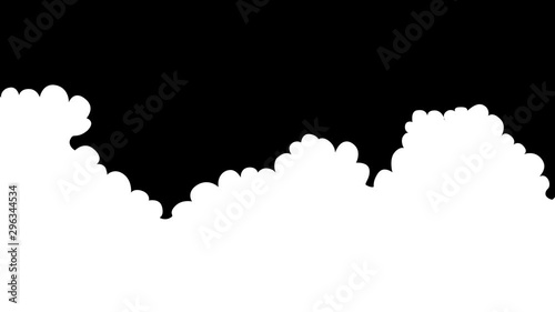 Animated clouds element seamless loop