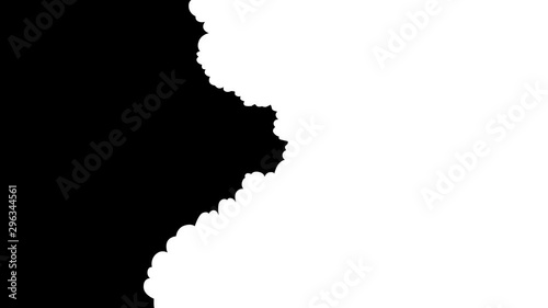 Bubbling animated clouds element seamlessly looping animation