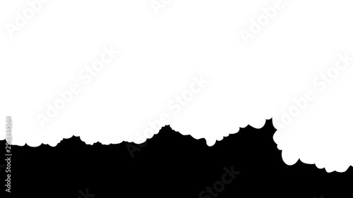 Bubbling animated clouds element paper cut hand drawn