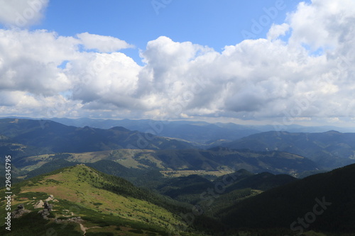 landscape with mountains and clouds