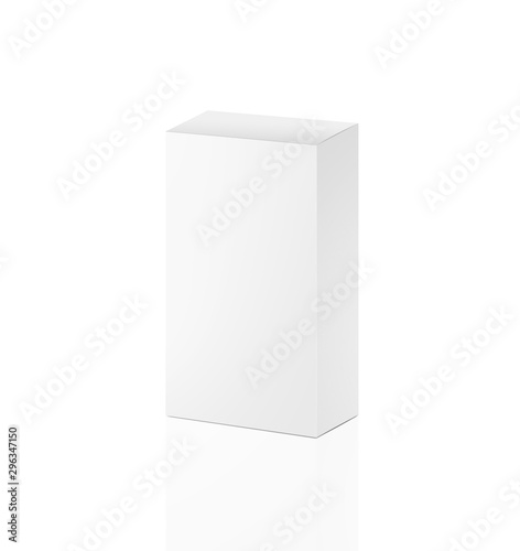 Blank white box isolated