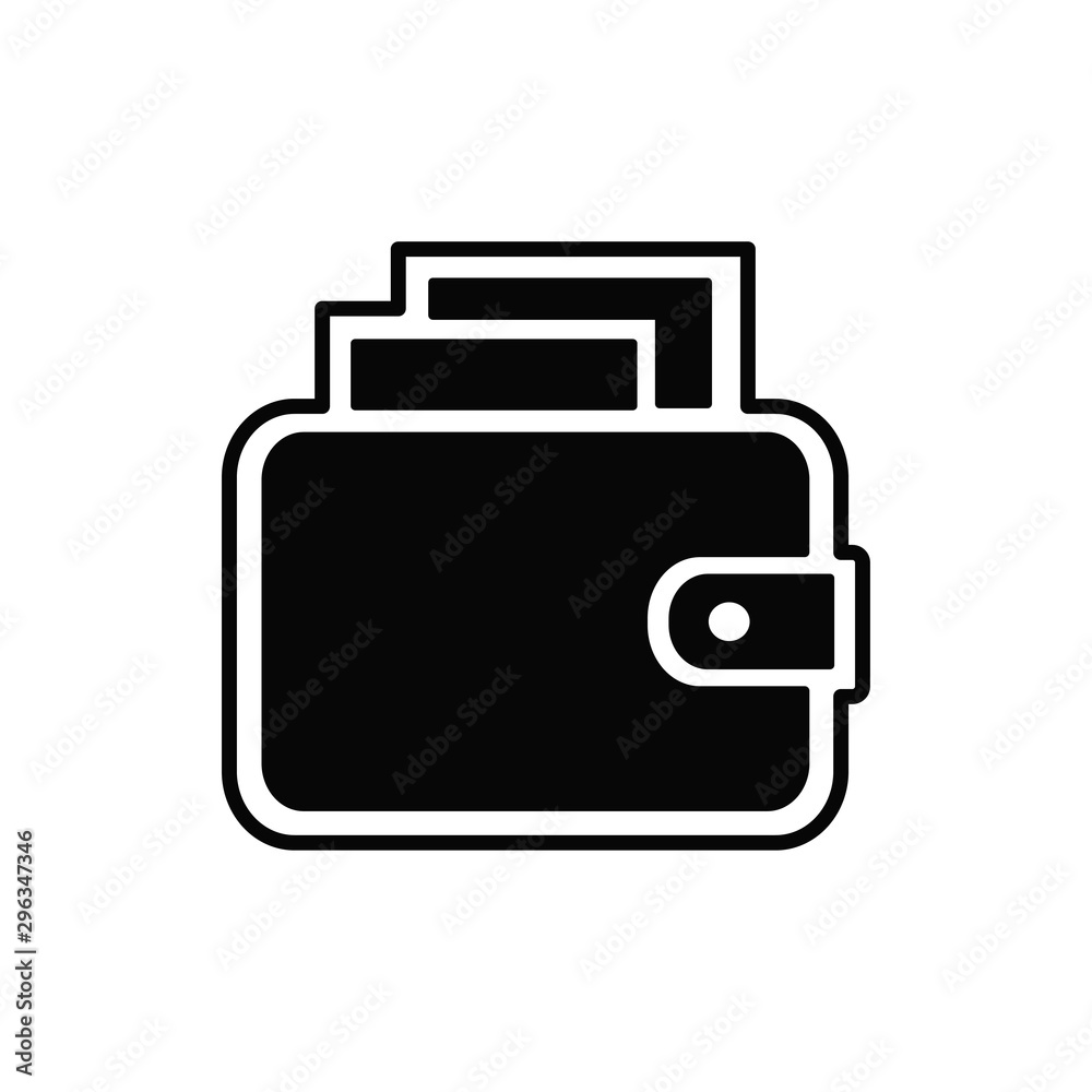wallet icon in trendy flat design wallet icon in trendy flat design