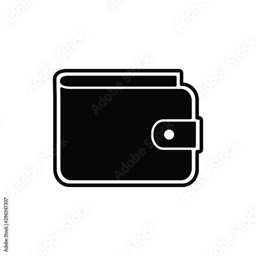 wallet icon in trendy flat design
