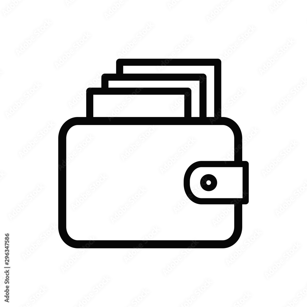 wallet icon in trendy flat design wallet icon in trendy flat design