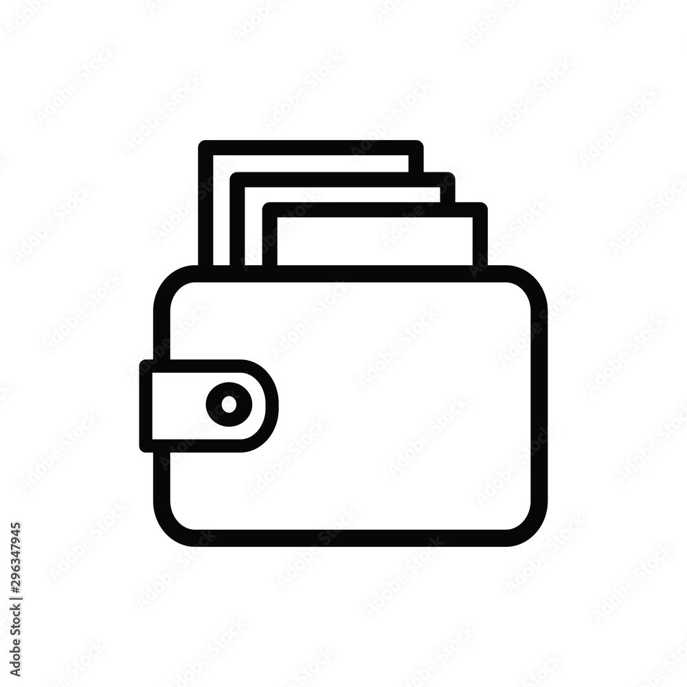 wallet icon in trendy flat design wallet icon in trendy flat design