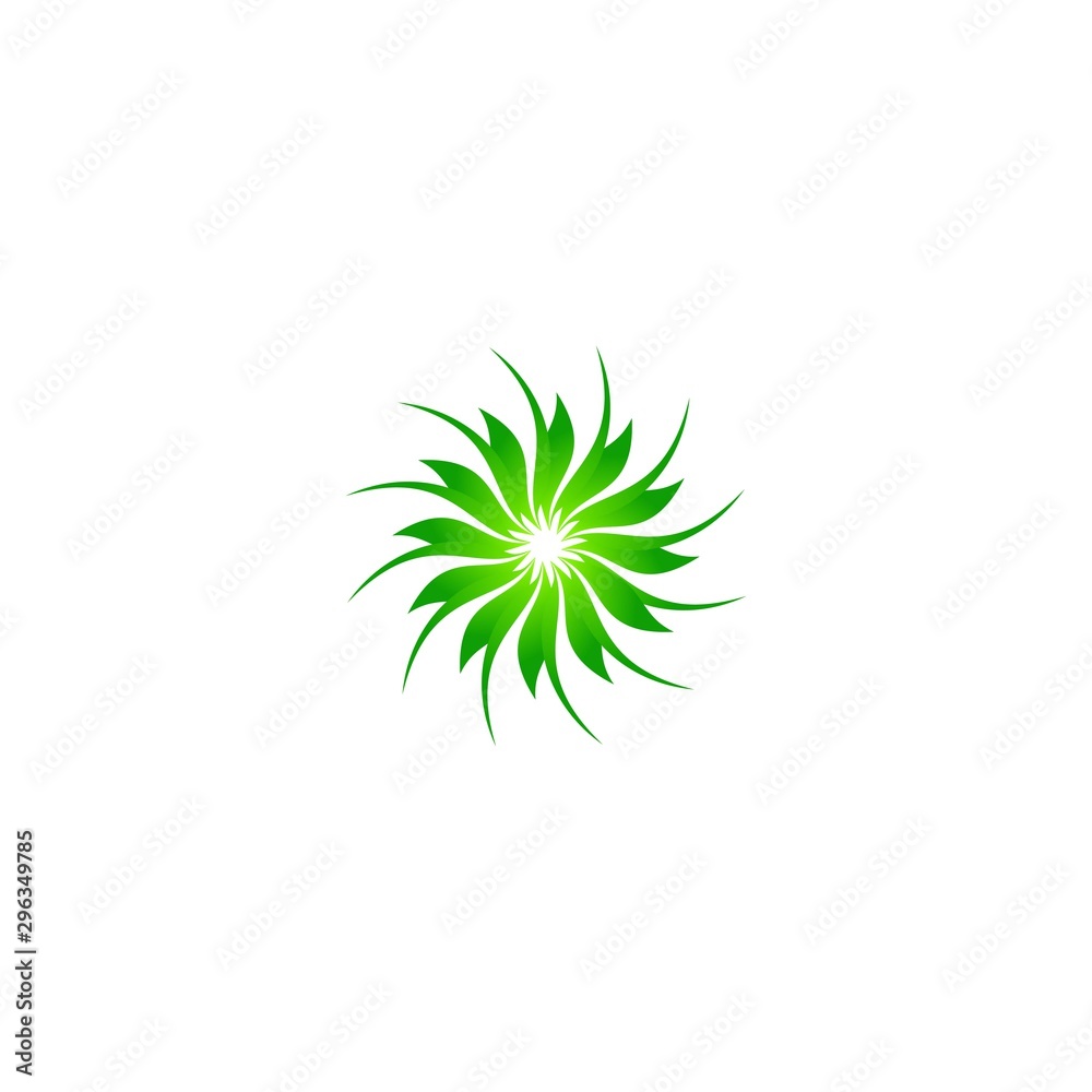 abstract circle leaf logo template abstract circle leaf logo template