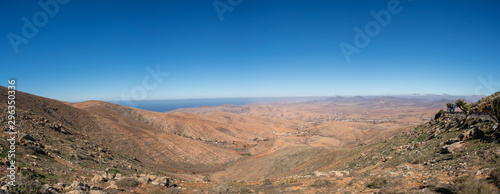 Panorama of the rocky desert on the Canary Islands