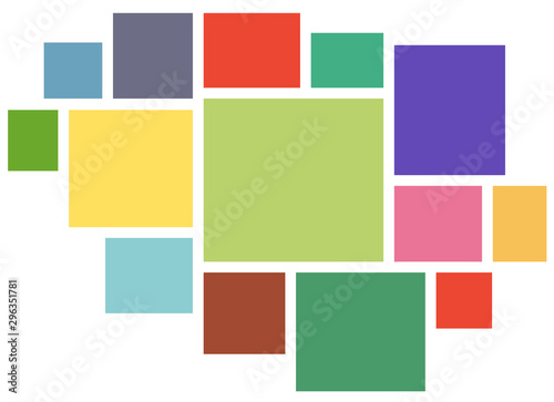 Vector Mood Board & Branding Presentation. Creative Theme Mood Board, Logo Template, Collage Frames with Universal Colour Palette. Picture Display & Montage.