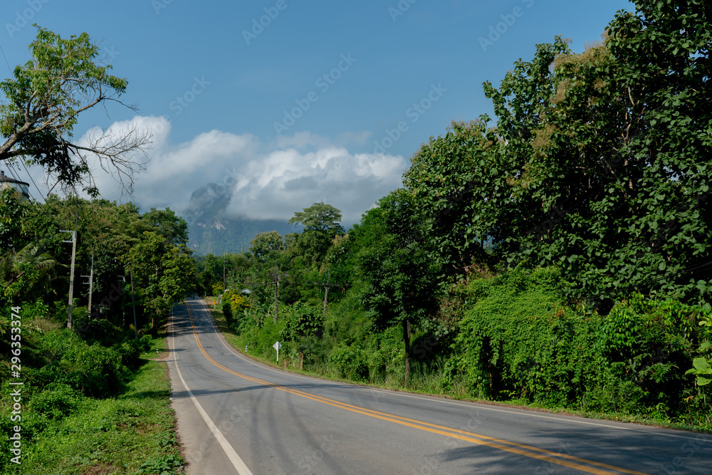 Mountain view, road from Kanchanaburi Thailand