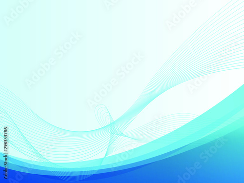 Abstract Blue flow shapes background. Wavy Background
