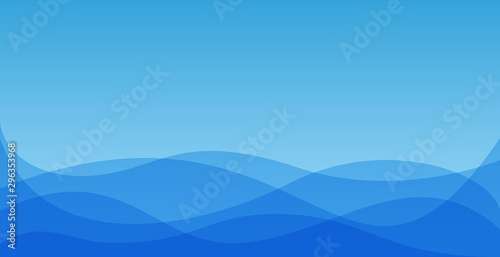 blue ocean wavy background illustration