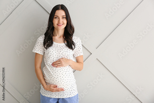 Beautiful young pregnant wo...