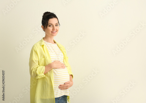 Beautiful young pregnant wo...
