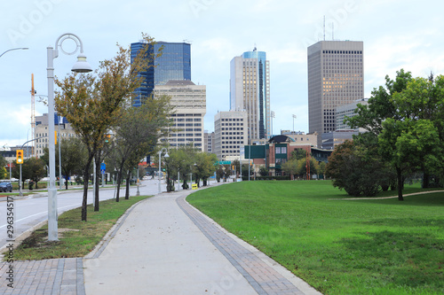 Winnipeg, Canada city center in autumn